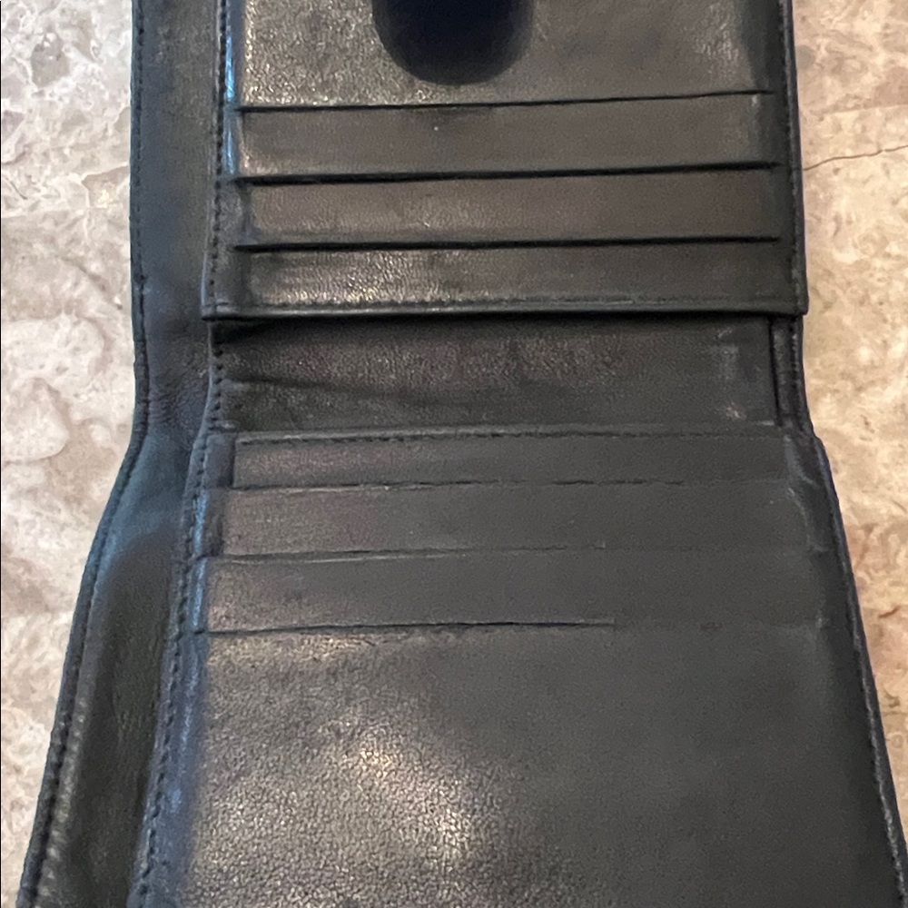 CHANEL Black Textured Leather Wallet GUC see all photos! - Picture 8 of 16